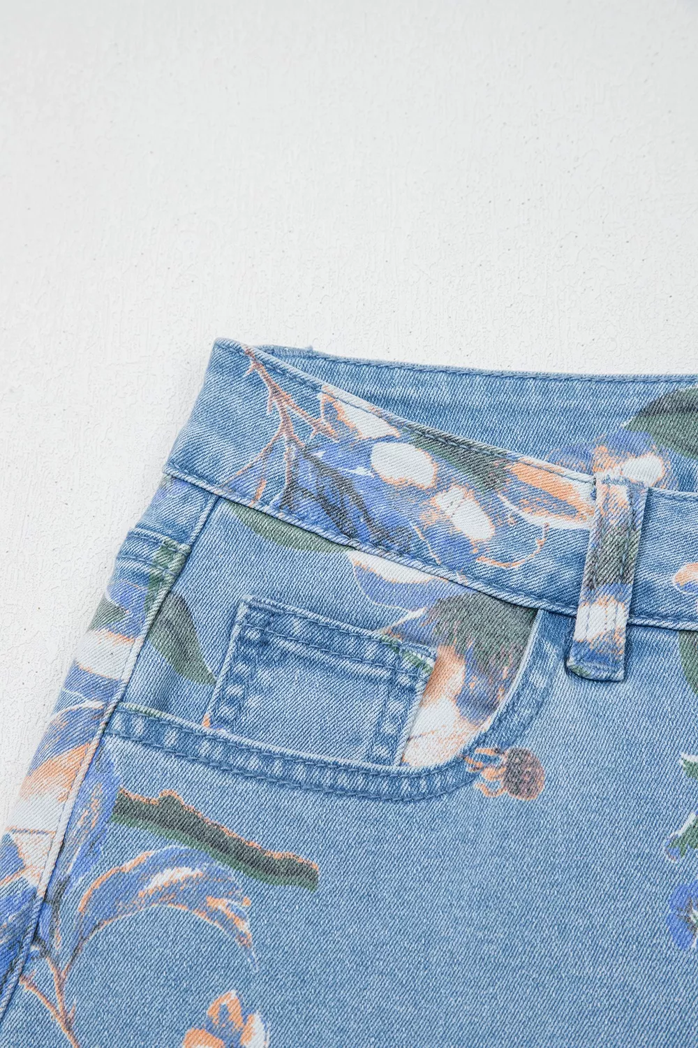 Floral Print Wide-Leg Jeans, image 8