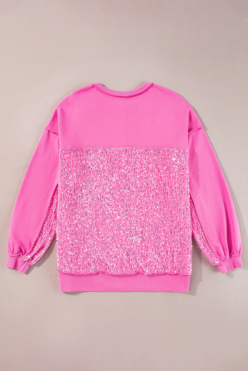 Sequin Half Button Long Sleeve Sweatshirt, image 5