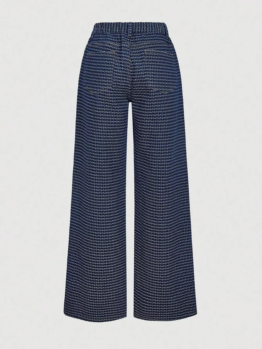 Halter Neck Denim Vest and Wide-Leg Jeans Set, image 20