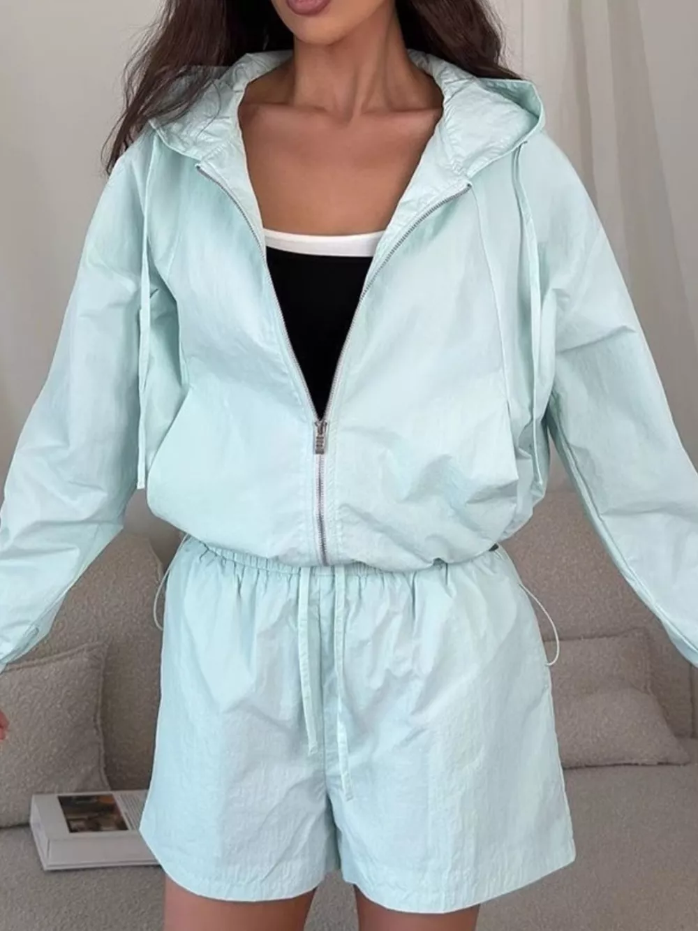 Lightweight Hooded Jacket and Shorts Set, image 23