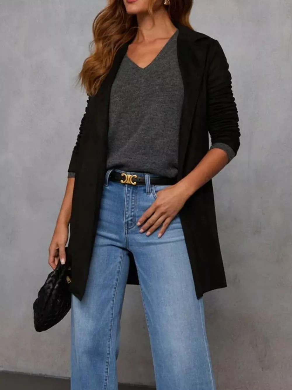 Full Size Open Front Longline Outerwear Plus Size, image 11