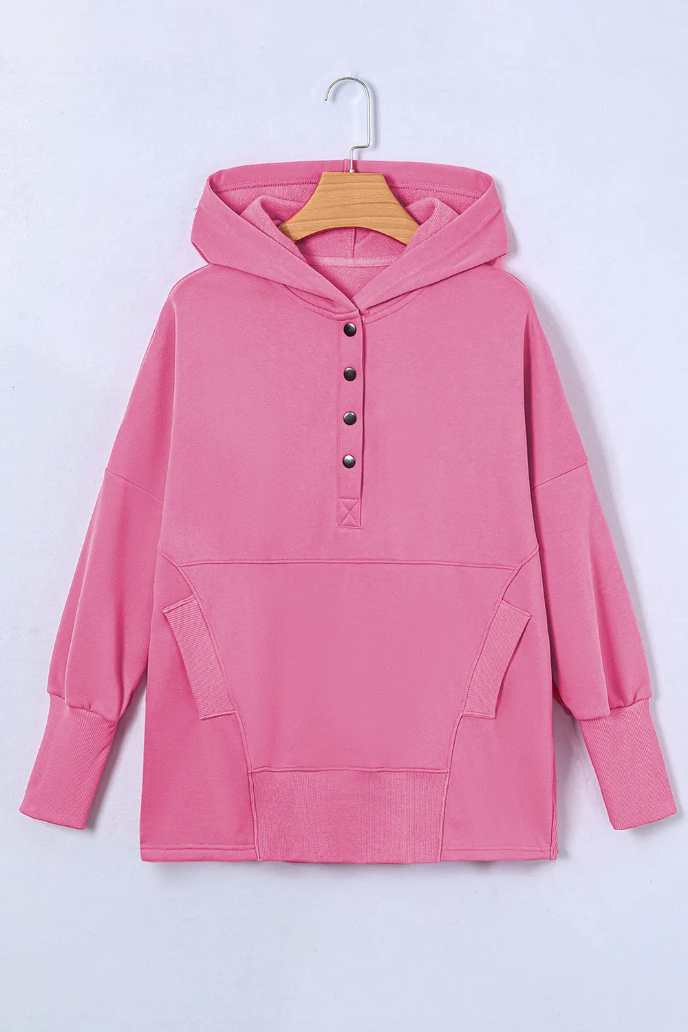 Quarter-Snap Dropped Shoulder Hoodie, image 19