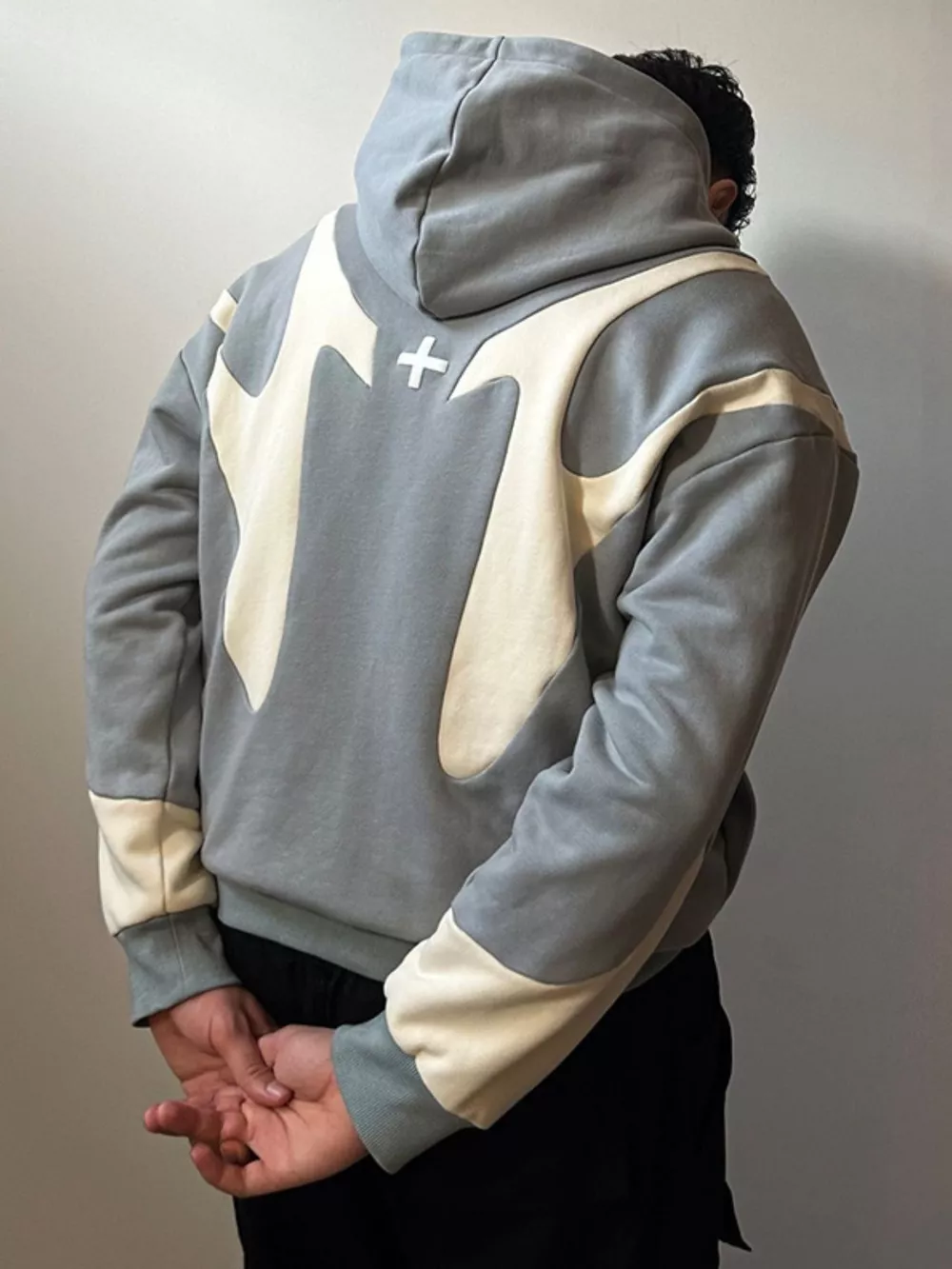 Men's Streetwear Oversized Color-Block Hoodie, image 2