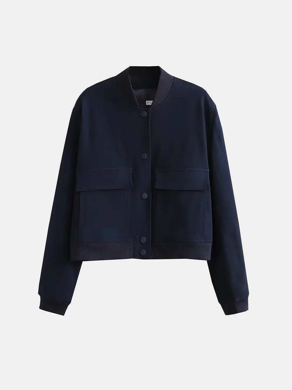 Pocketed Snap Down Baseball Collar Jacket, image 16