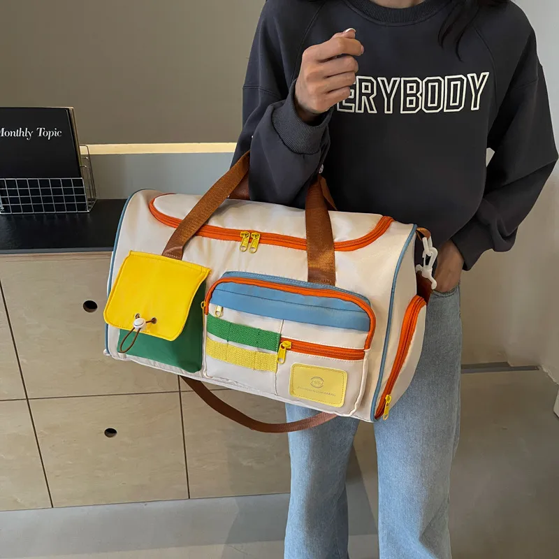 Color Block Multi-Pockets Travel Bag, image 3
