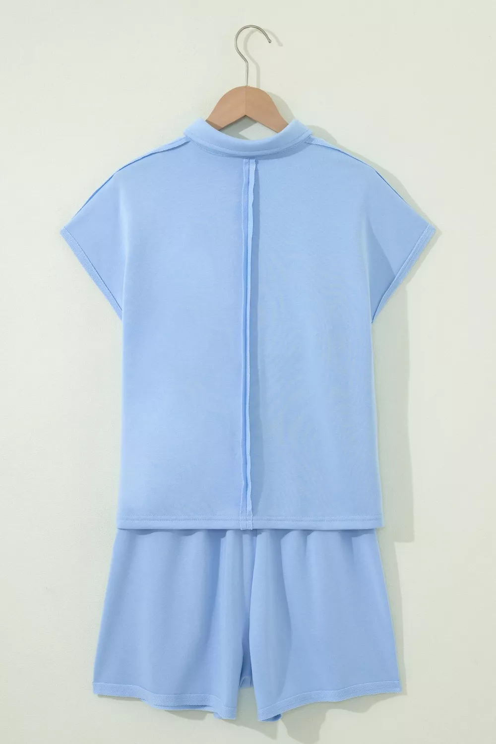 Casual Polo Collar Sleeveless Top and Shorts Set, image 5