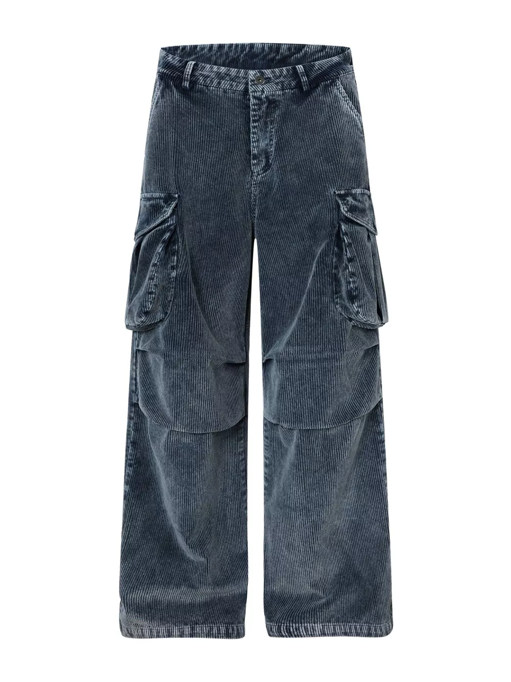 Men's Corduroy Cargo Pants with Multiple Pockets