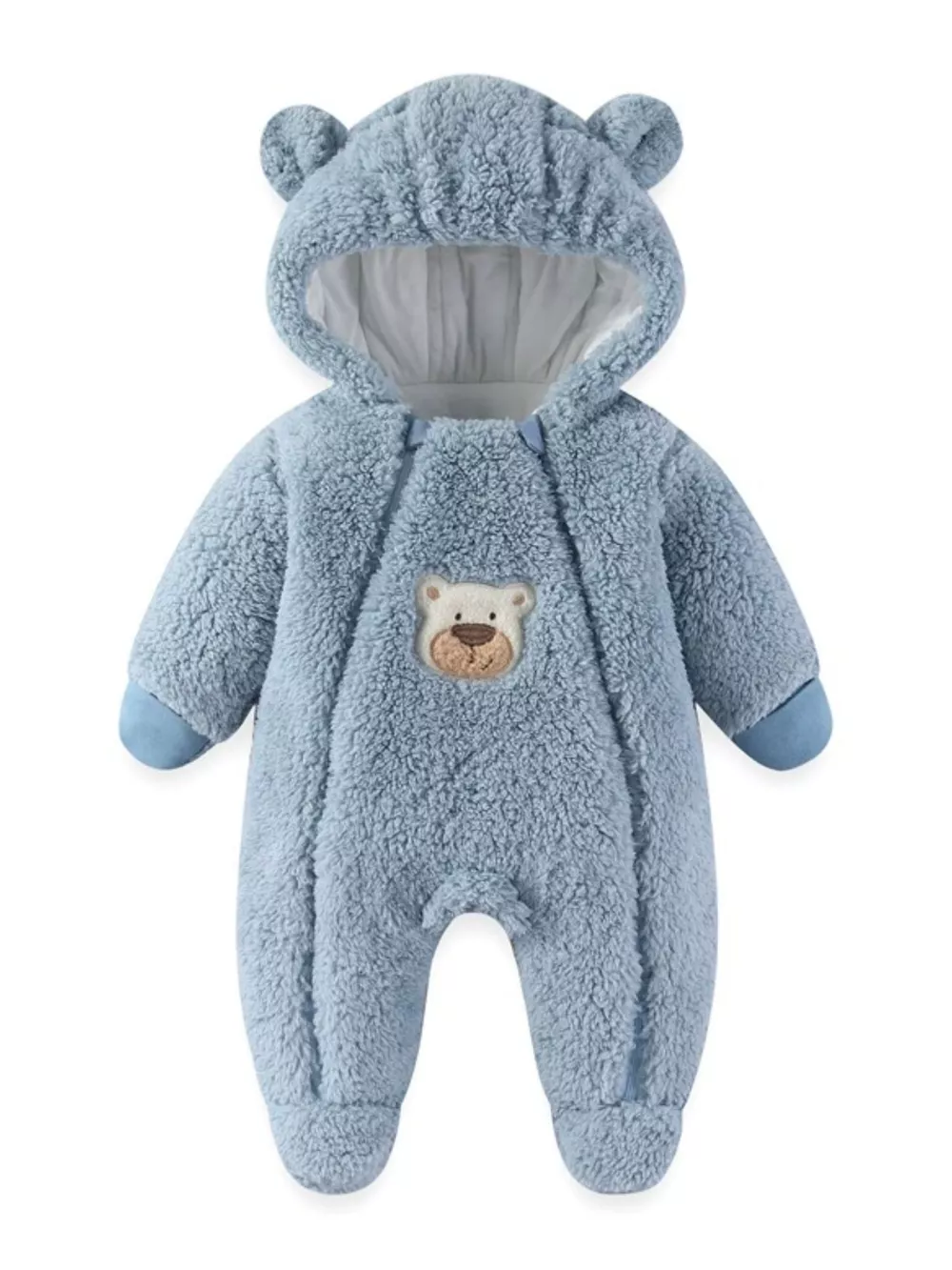 Cute Bunny Hooded Fleece One-Piece