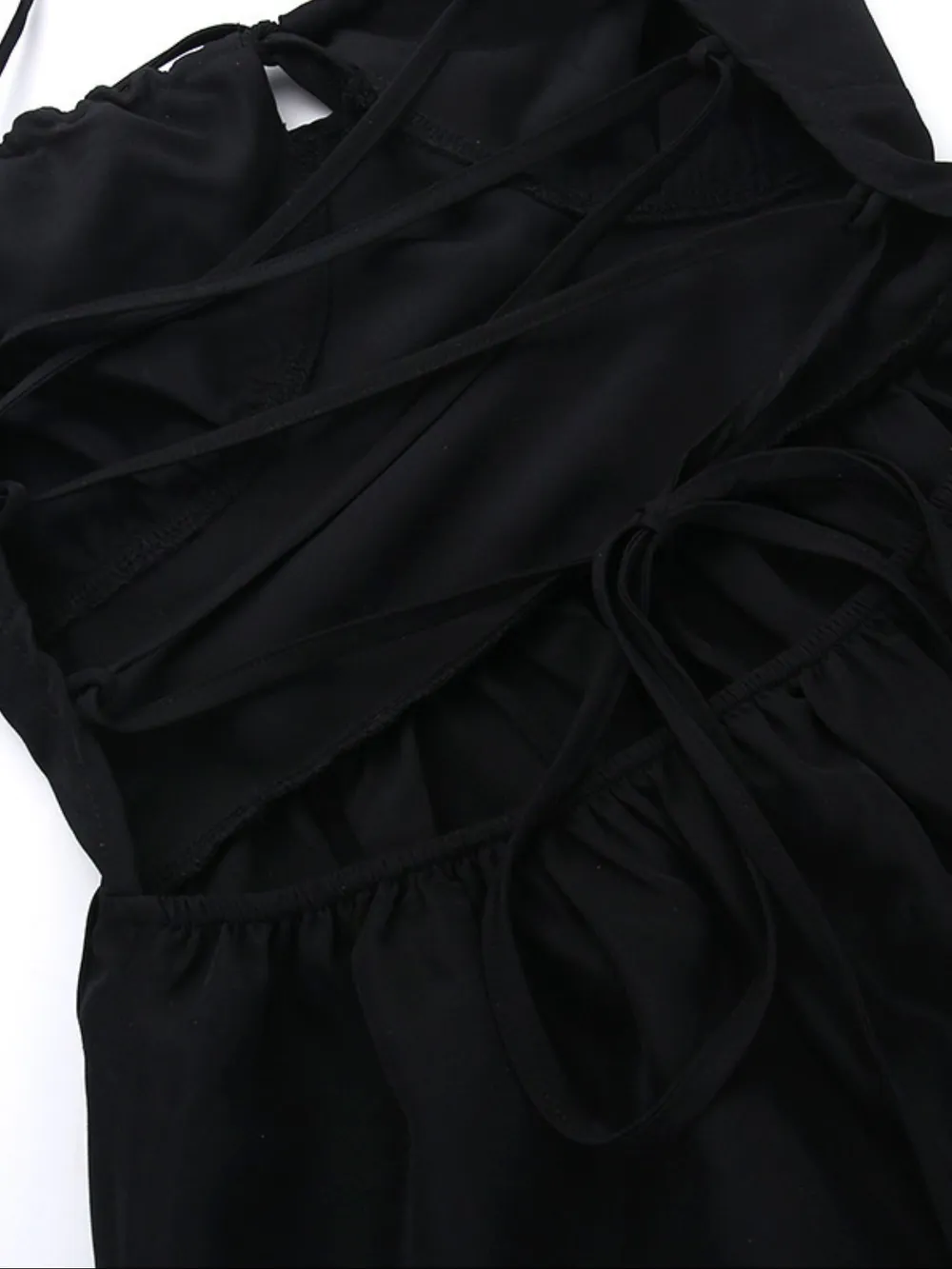 Tiered Lace Up Spaghetti Straps Maxi Dress, image 13