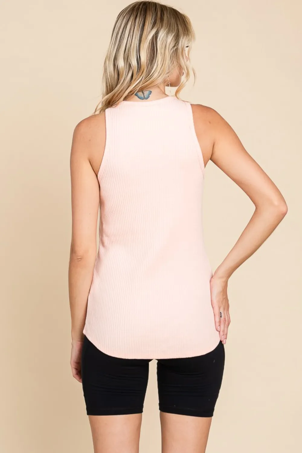 Ribbed Round Neck Tank, image 2