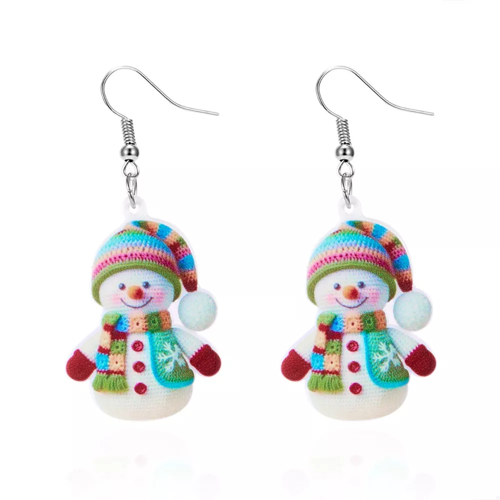 Christmas Snowman Dangle Earrings, image 4