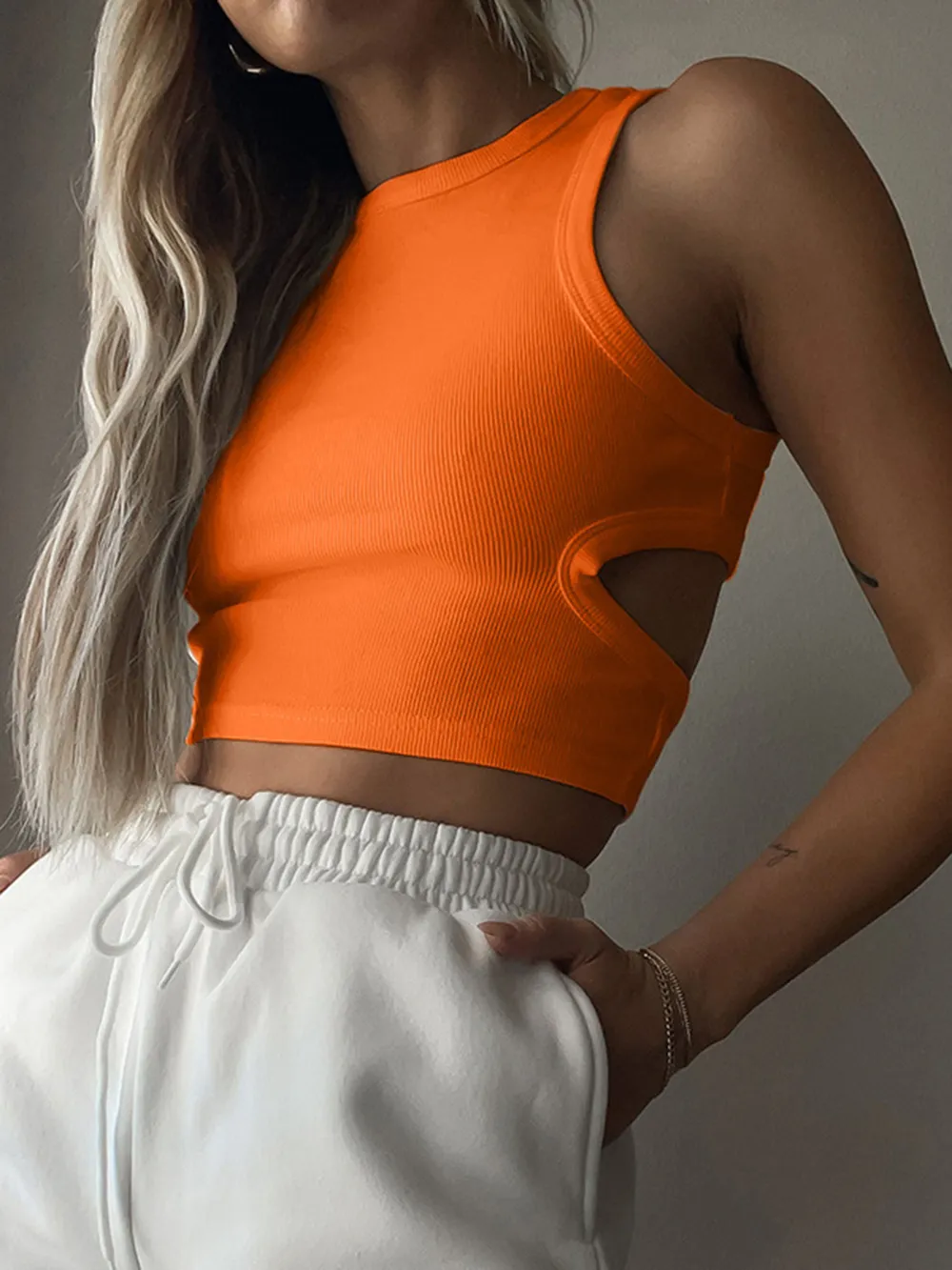 Cutout Round Neck Tank, image 8
