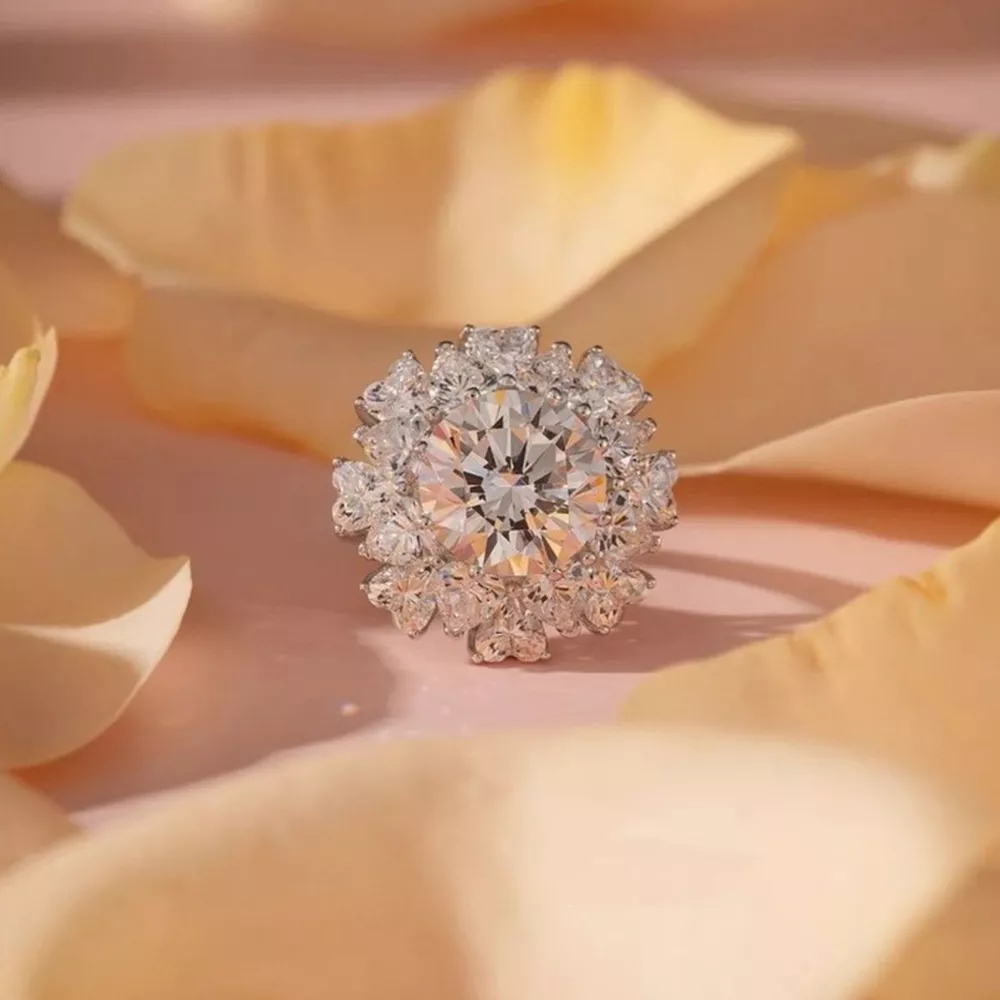 5 Carat 925 Sterling Silver Moissanite Ring, image 4
