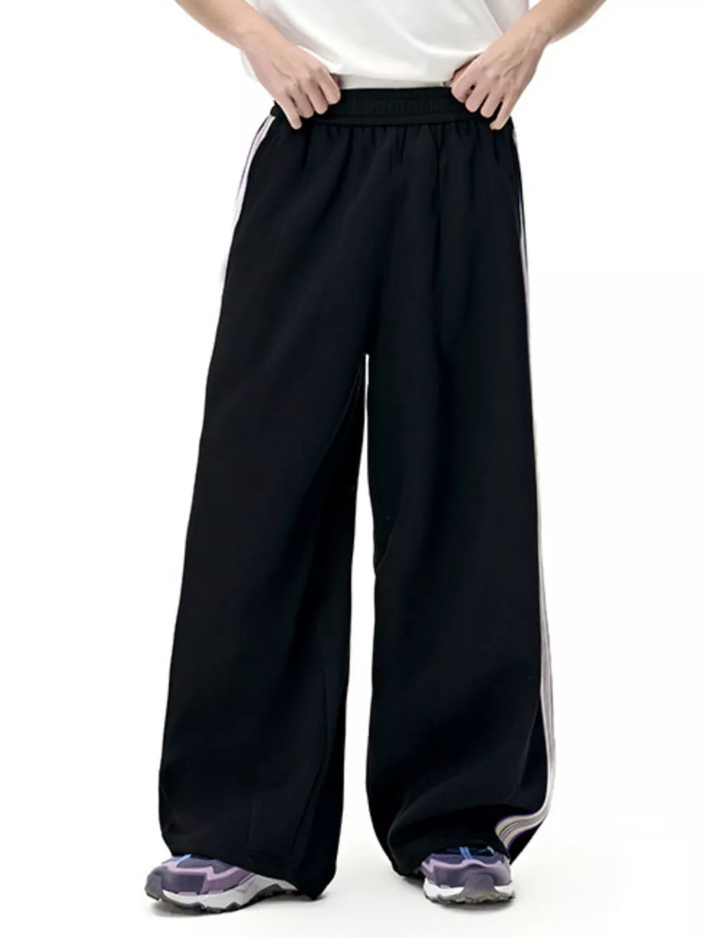 Men's Side Striped Wide Leg Pants, image 14
