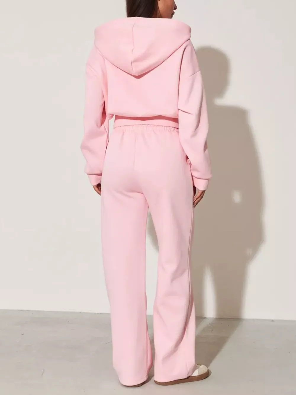 Zip-Up Hoodie and Wide-Leg Pants Set, image 34