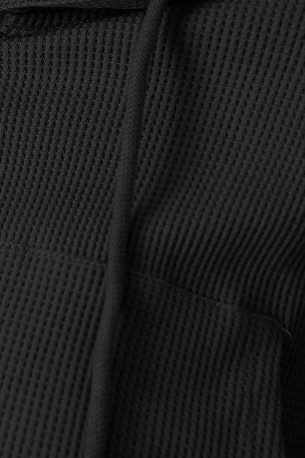 Waffle-Knit Drawstring Zip Up Hoodie, image 20