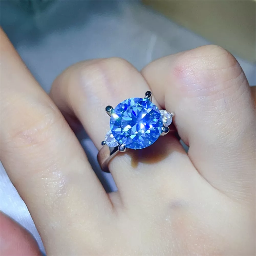 5 Carat Moissanite 925 Sterling Silver Ring, image 4