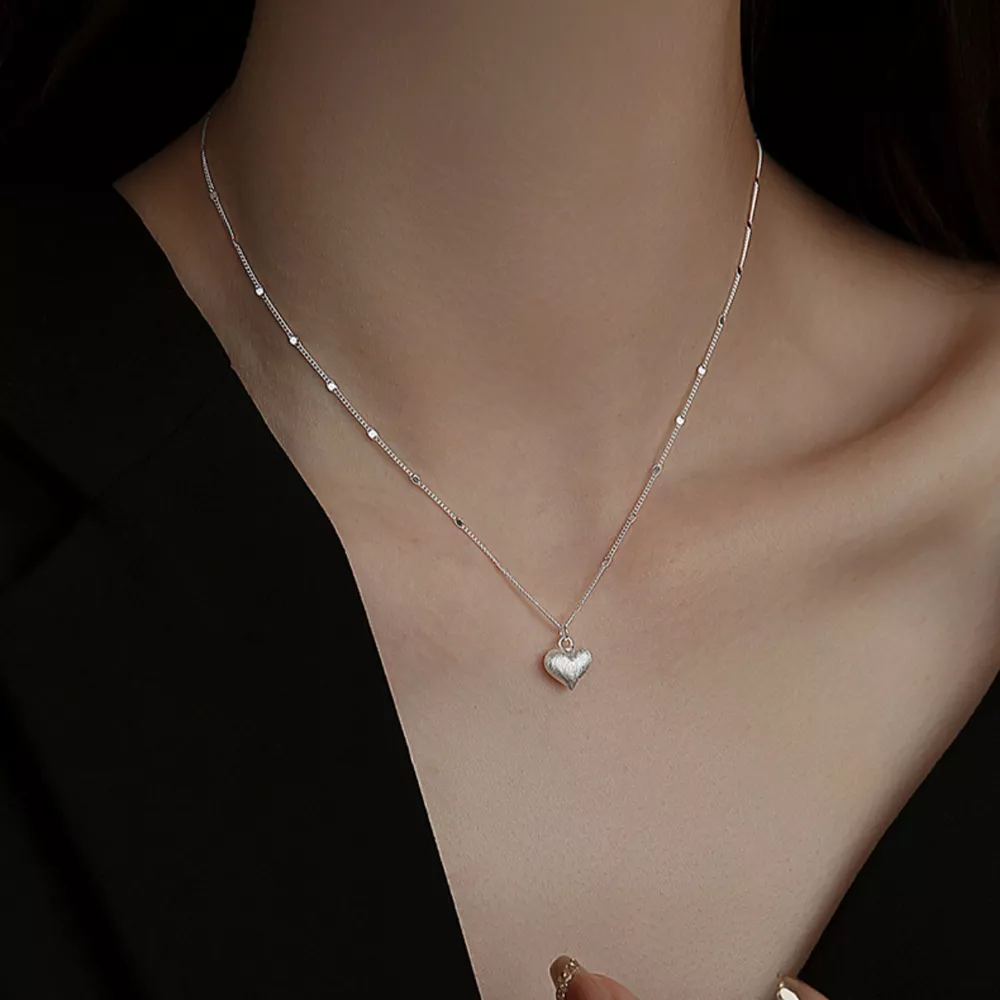 925 Sterling Silver Heart Necklace, image 8