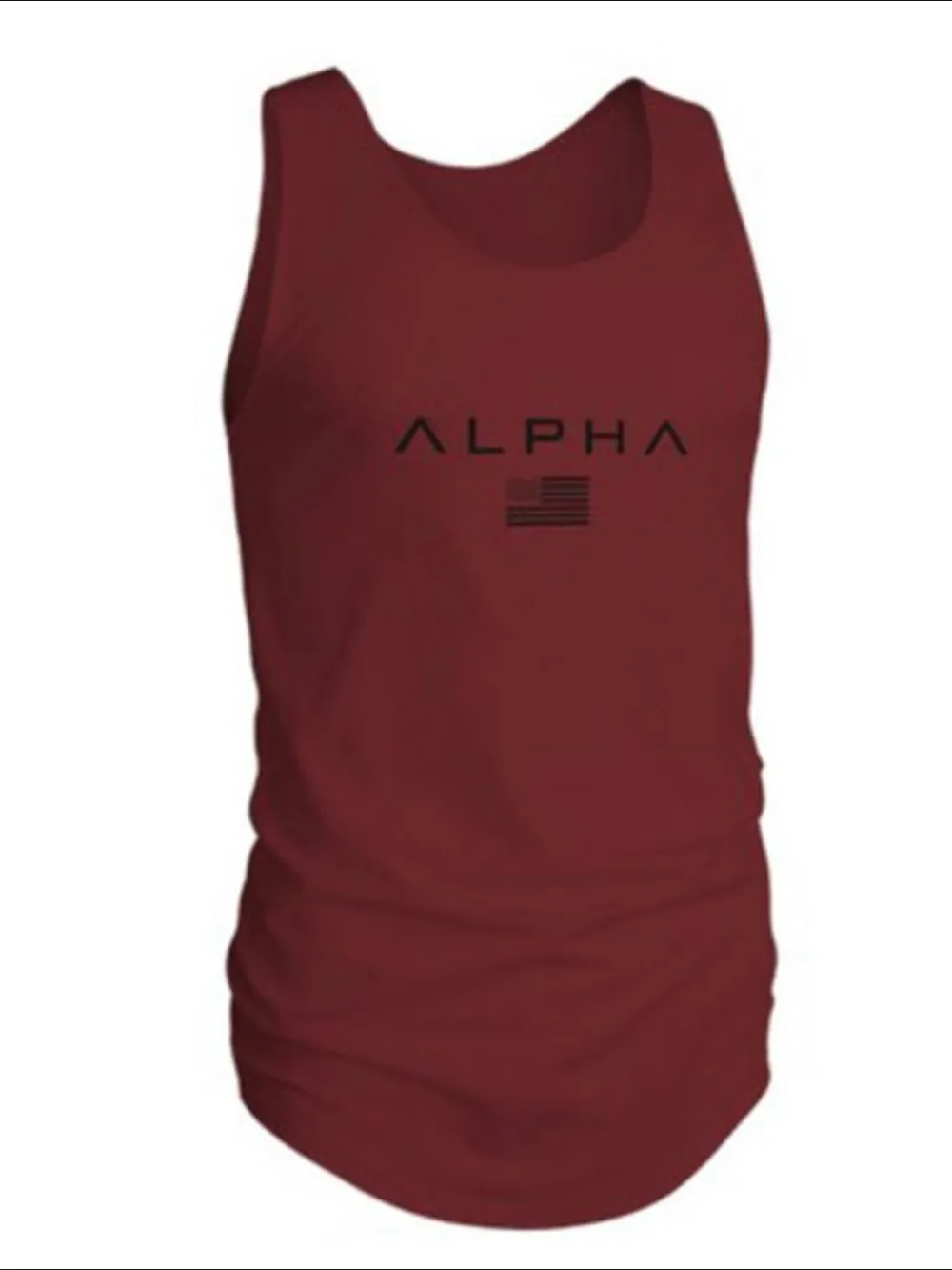 Men's US Flag Round Neck Tank, image 5