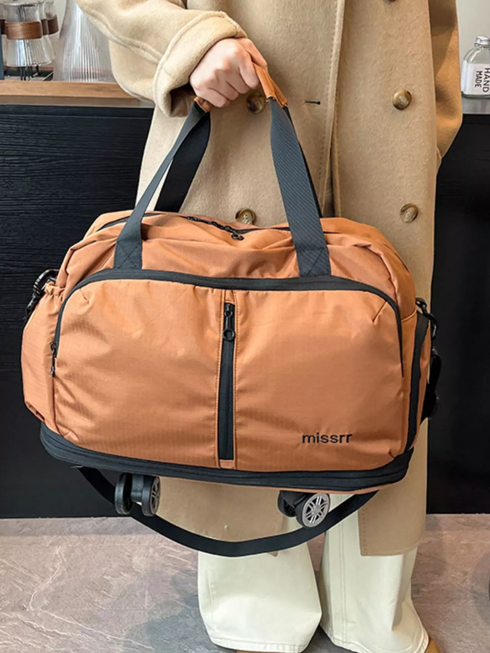 Rolling Nylon Travel Bag, image 5