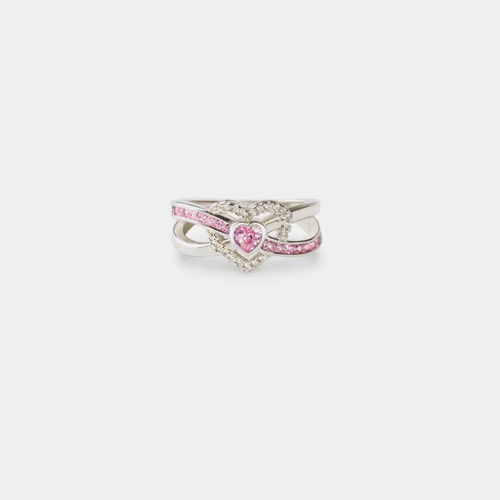 Heart Shape Zircon 925 Sterling Silver Ring, image 3