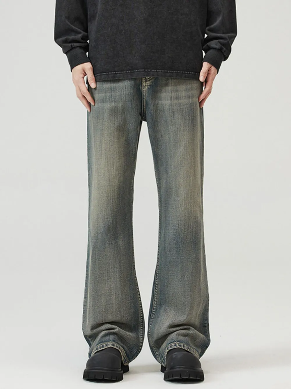 Men's Full Size Washed Straight Leg Jeans Plus Size, image 6