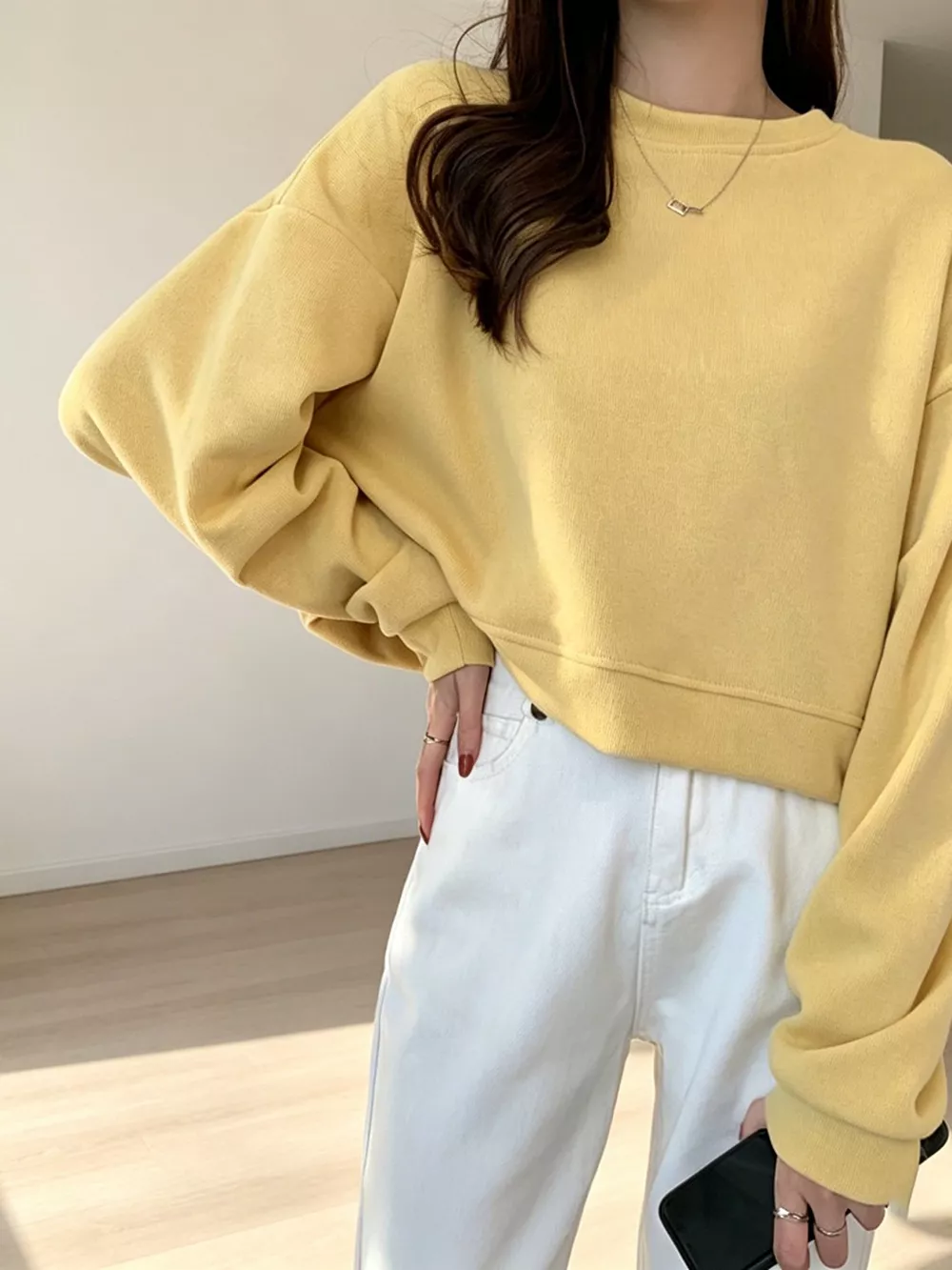 Crew Neck  Drop Shoulder Sweatshirt, image 13
