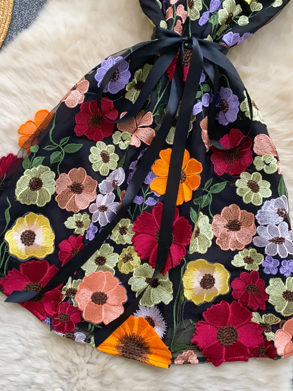 Floral Tie Waist Mini Dress, image 23