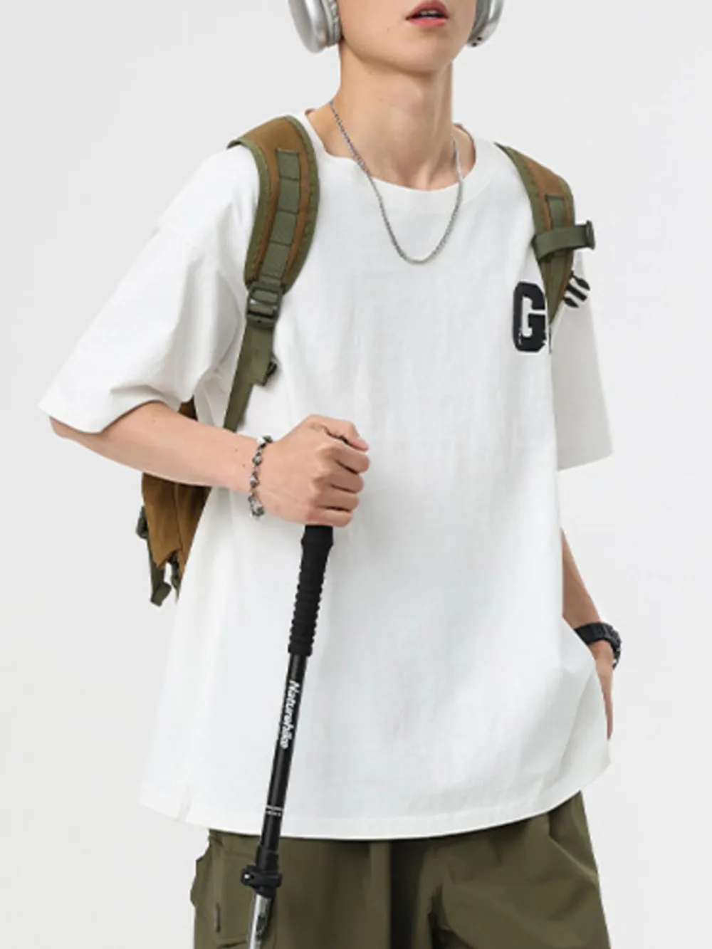 Men's Full Size Round Neck Half Sleeve T-Shirt Plus Size, image 4