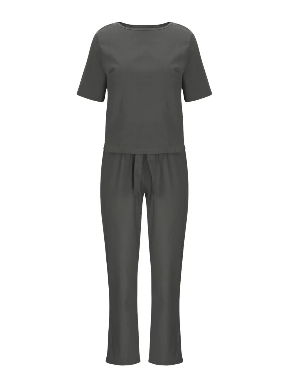 Full Size Round Neck Short Sleeve Top and Pants Set Plus Size, image 14