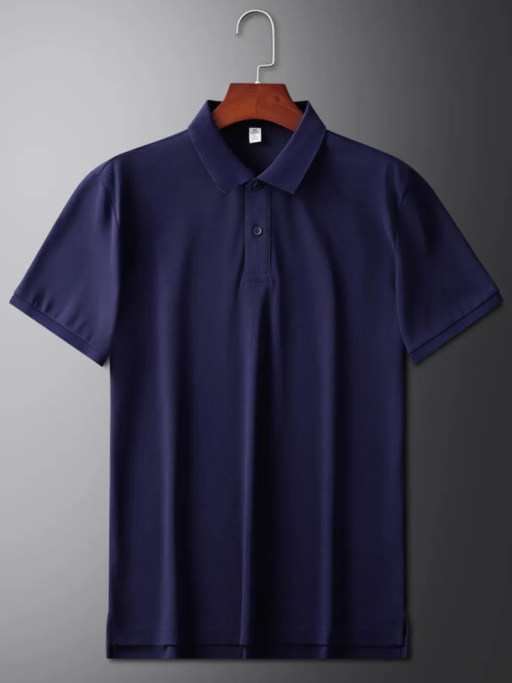 Men's Plus Size Solid Short Sleeve Polo, image 8