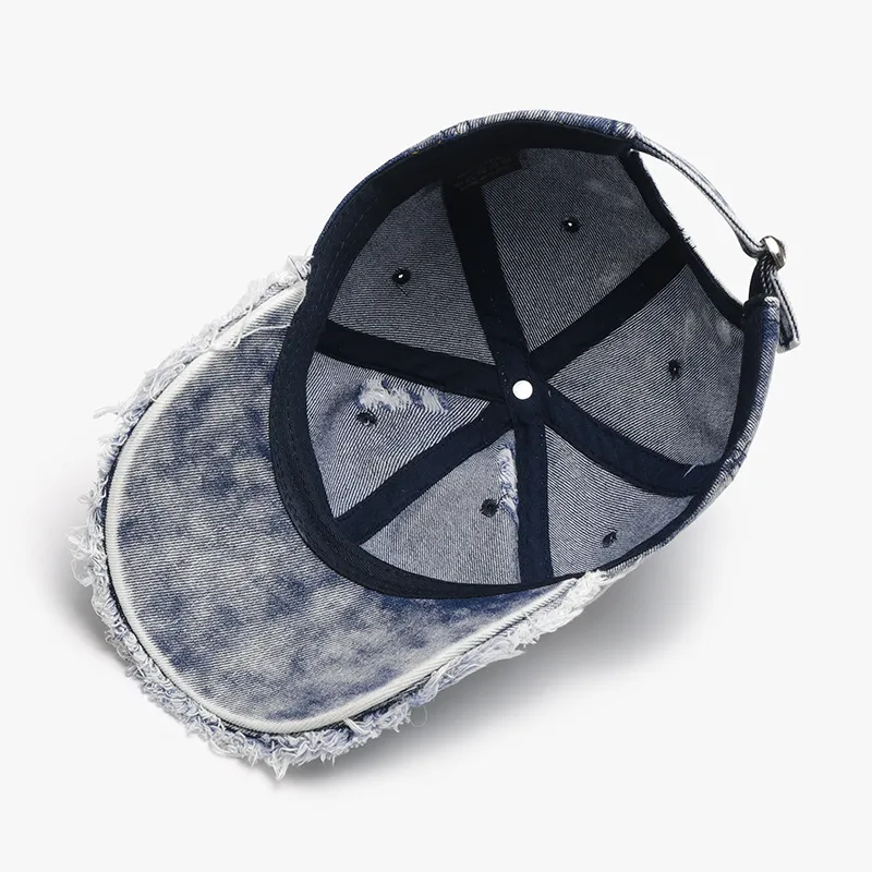 Distressed Cotton Adjustable Baseball Cap, image 5