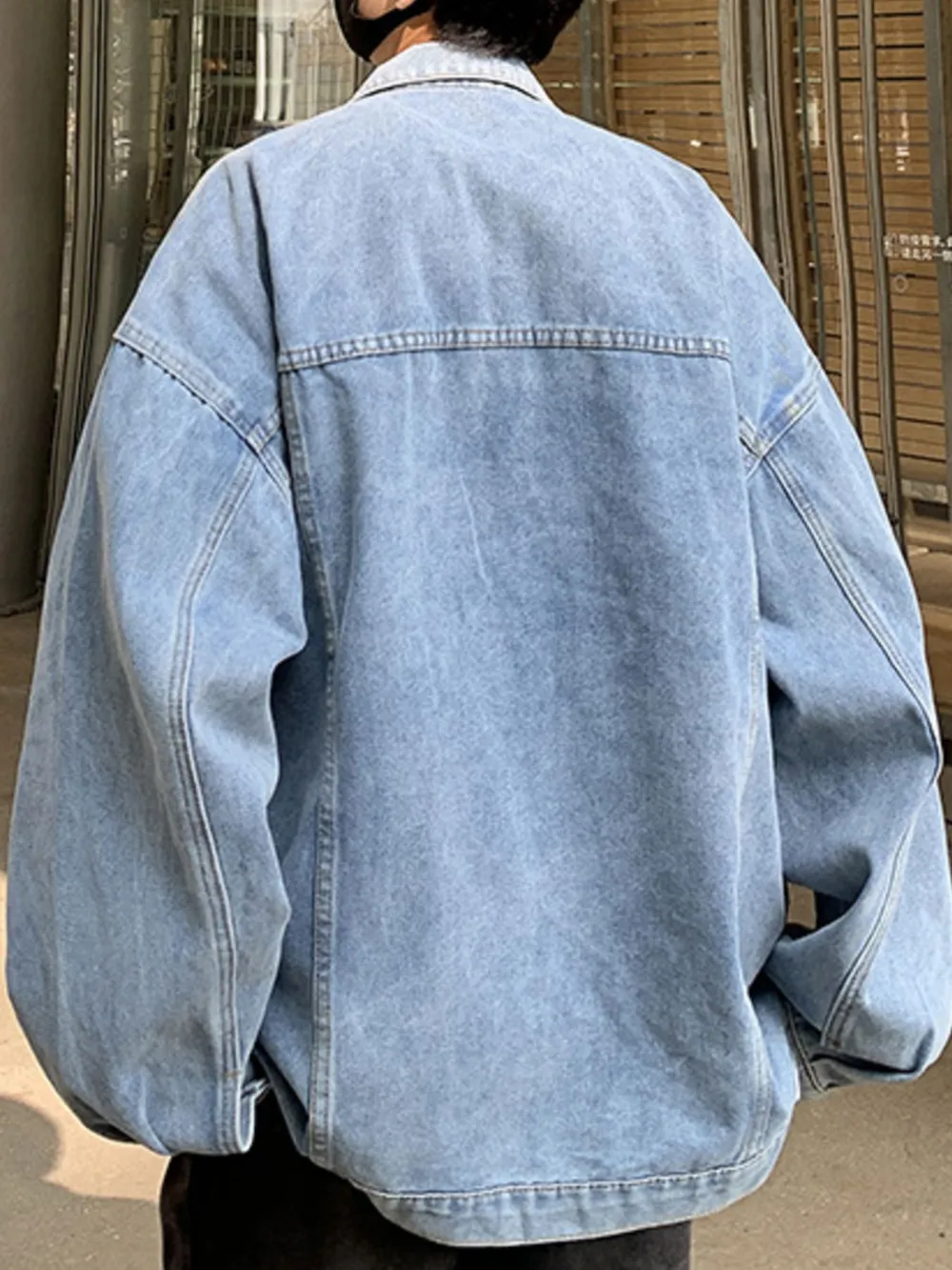 Men's Full Size Button Up Long Sleeve Denim Jacket Plus Size, image 3