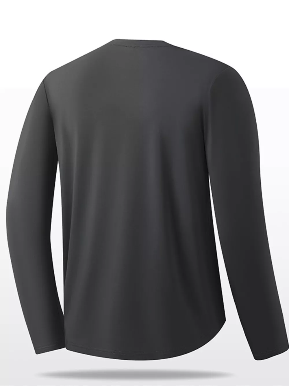 Men's Plus Size Solid Color Long Sleeve Casual T-Shirt, image 5