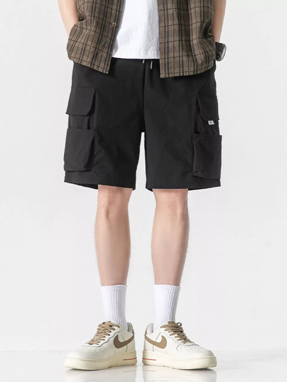 Men's Plus Size Loose Fit Cargo Shorts, image 11
