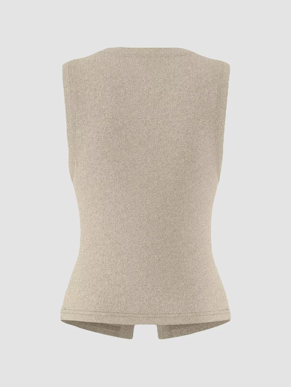 Ribbed Button-Front Sleeveless Tank, image 23