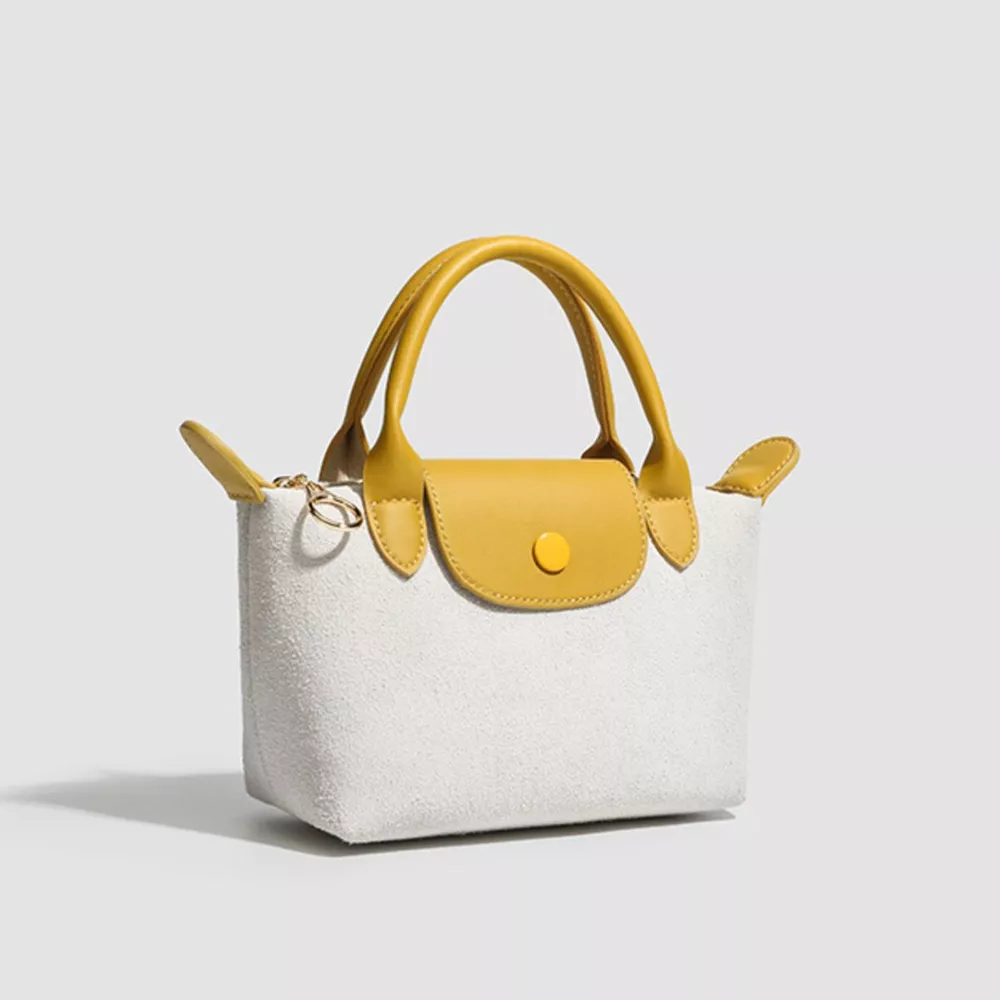 Stylish Two-Tone Suede Crossbody Bag, image 13