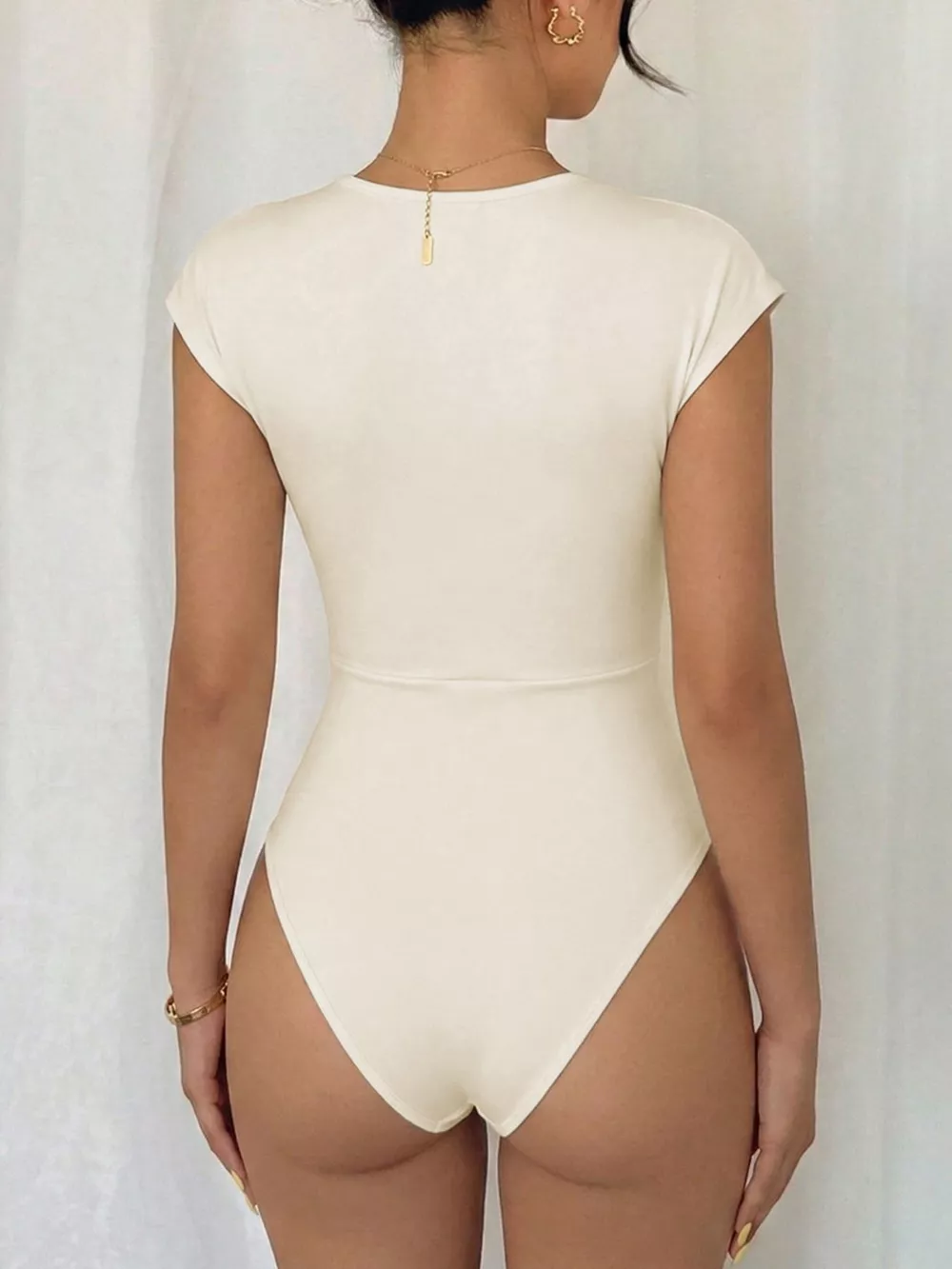 Surplice Cap Sleeve Bodysuit, image 7