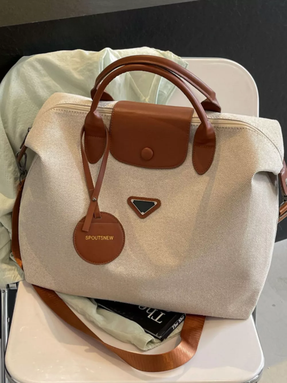 Canvas Travel Bag with Detachable Strap, image 6