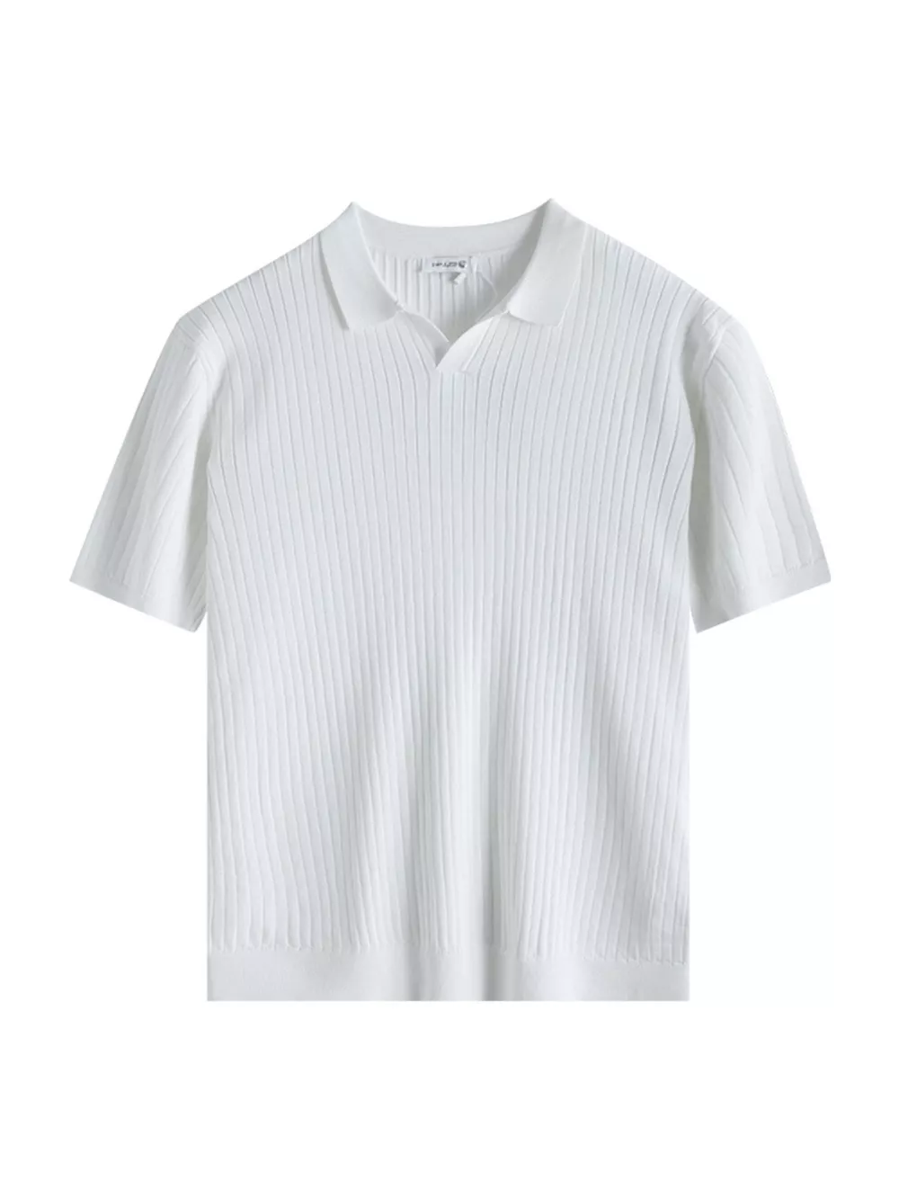 Men's Plus Size Ribbed Knit Short Sleeve Polo, image 13