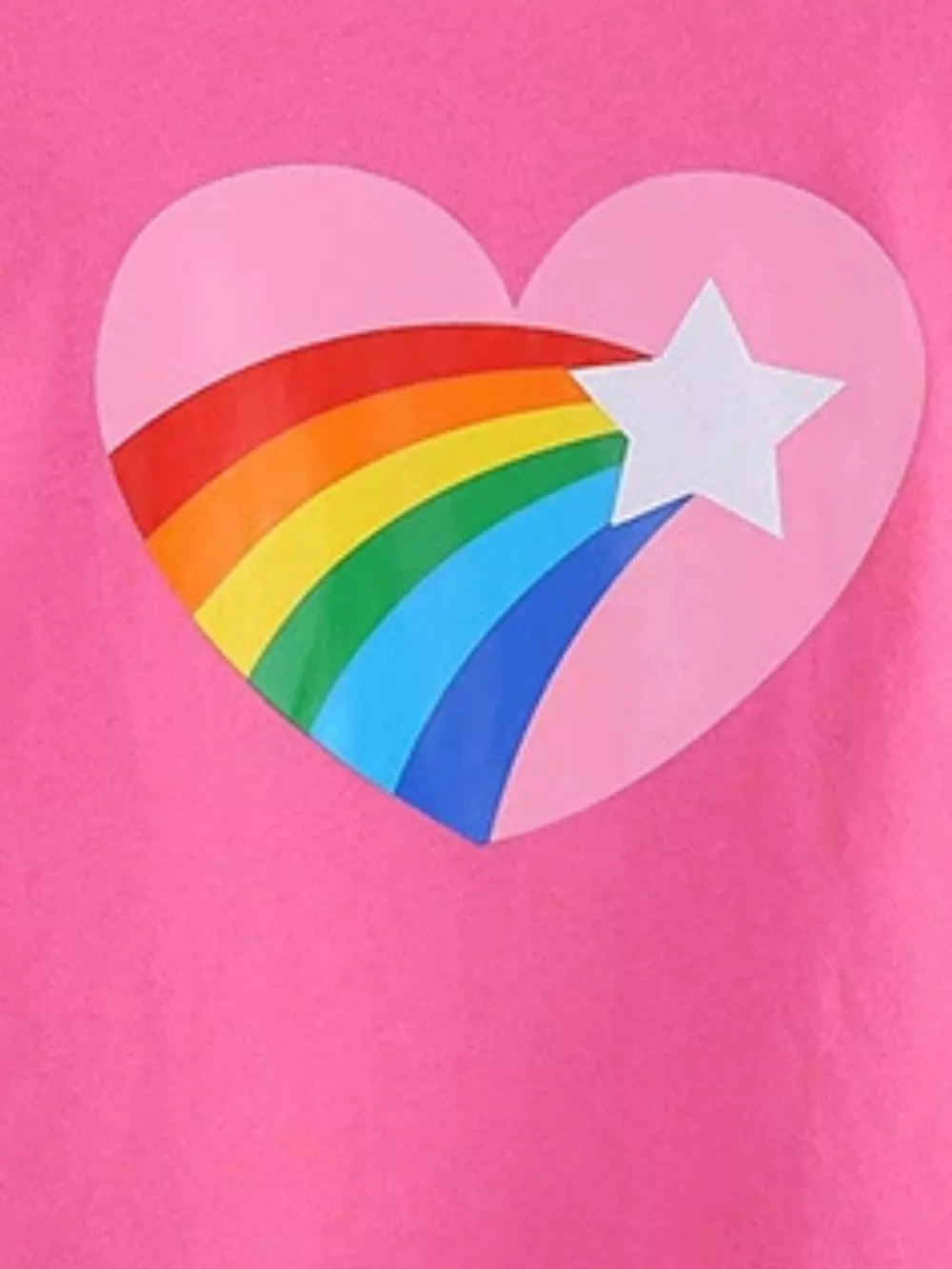 Children's Rainbow Heart Graphic Short Sleeve T-Shirt, image 4