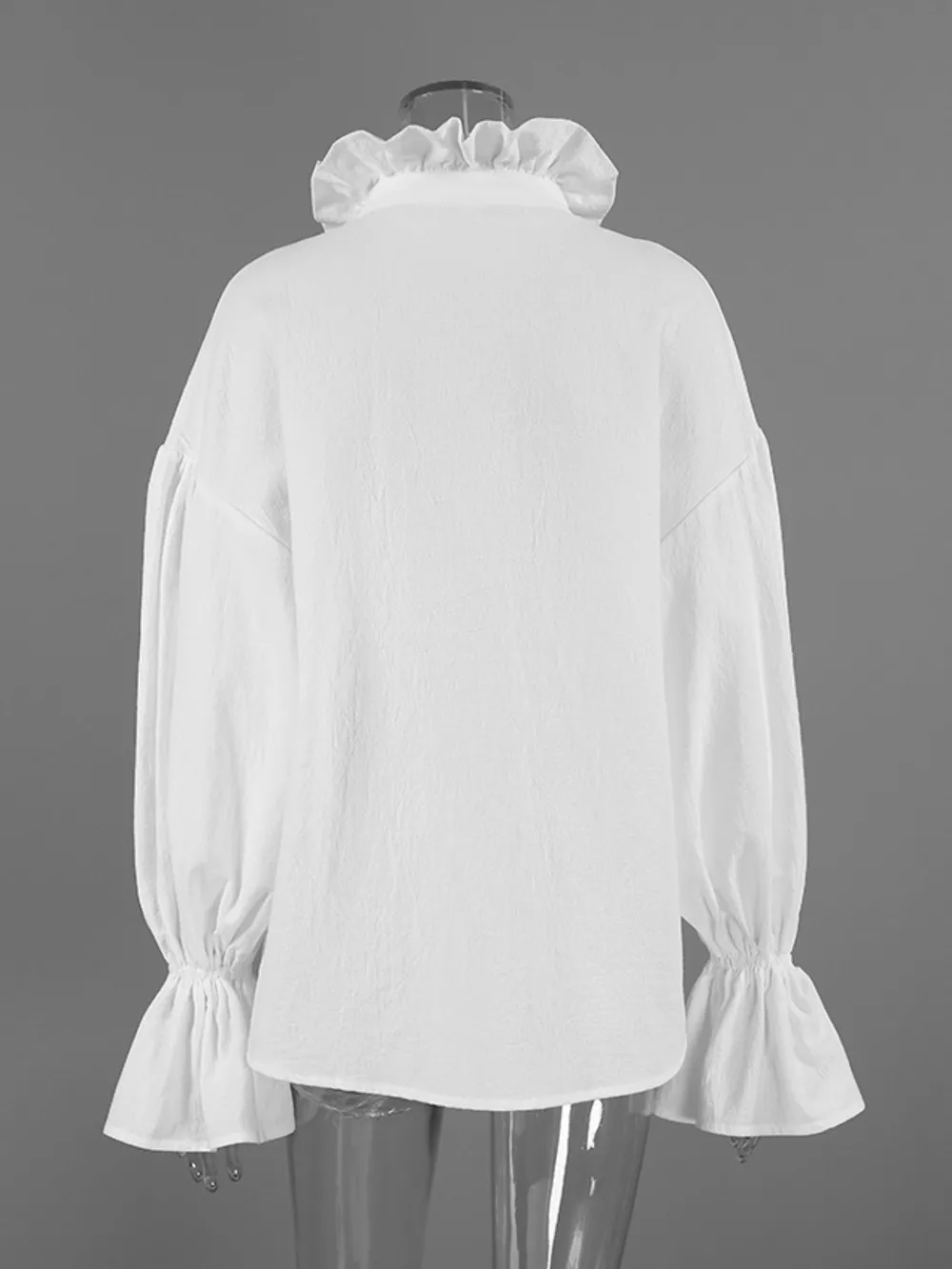 Notched Flounce Sleeve Blouse, image 8