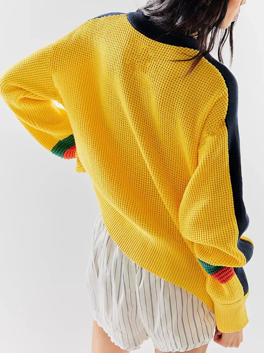 Color Block Waffle Knit Sweater, image 7