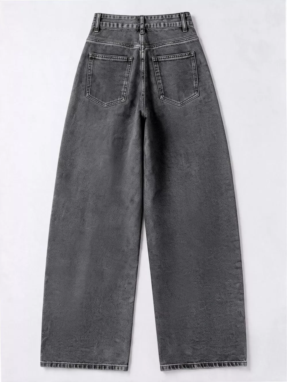 Decorative Button Wide Leg Jeans, image 36