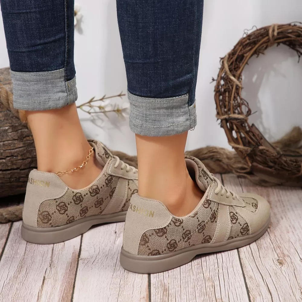 Lace Up Round Toe Sneakers, image 6