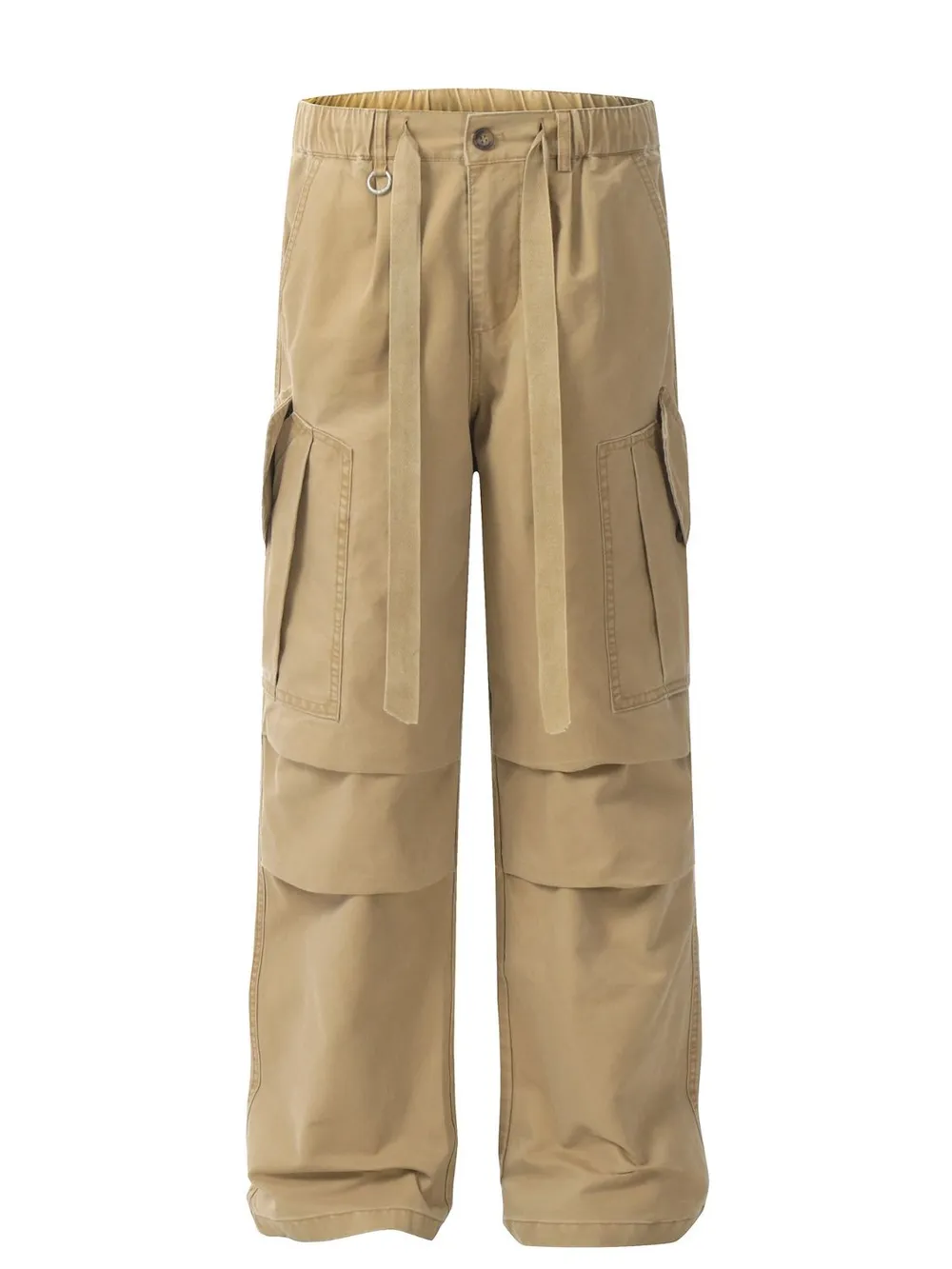 Men's Drawstring Loose Fit Cargo Pants, image 3