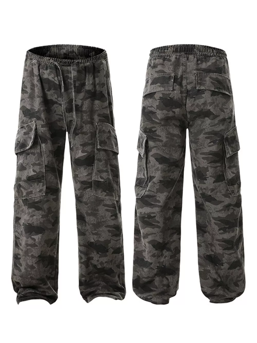Men's Plus Size Camouflage Wide Leg Pants, image 7