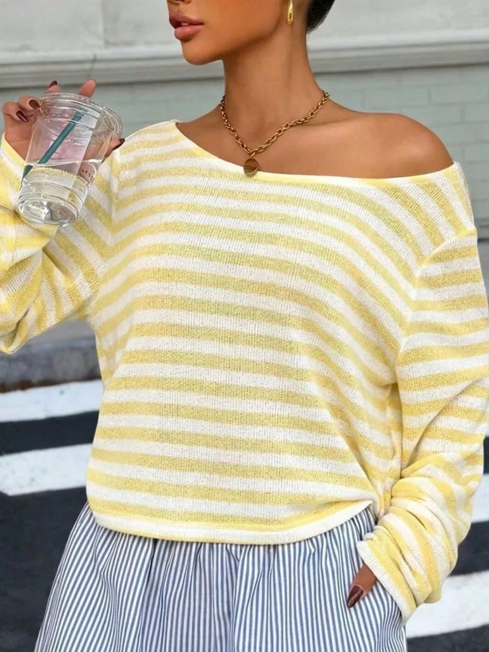 Striped Boat Neck T-Shirt, image 3