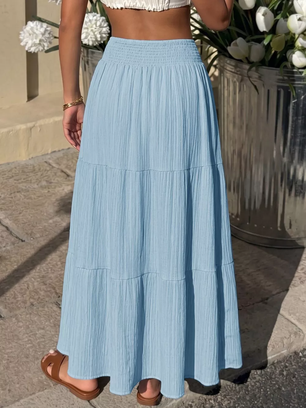 Tiered Flowy Maxi Skirt, image 7