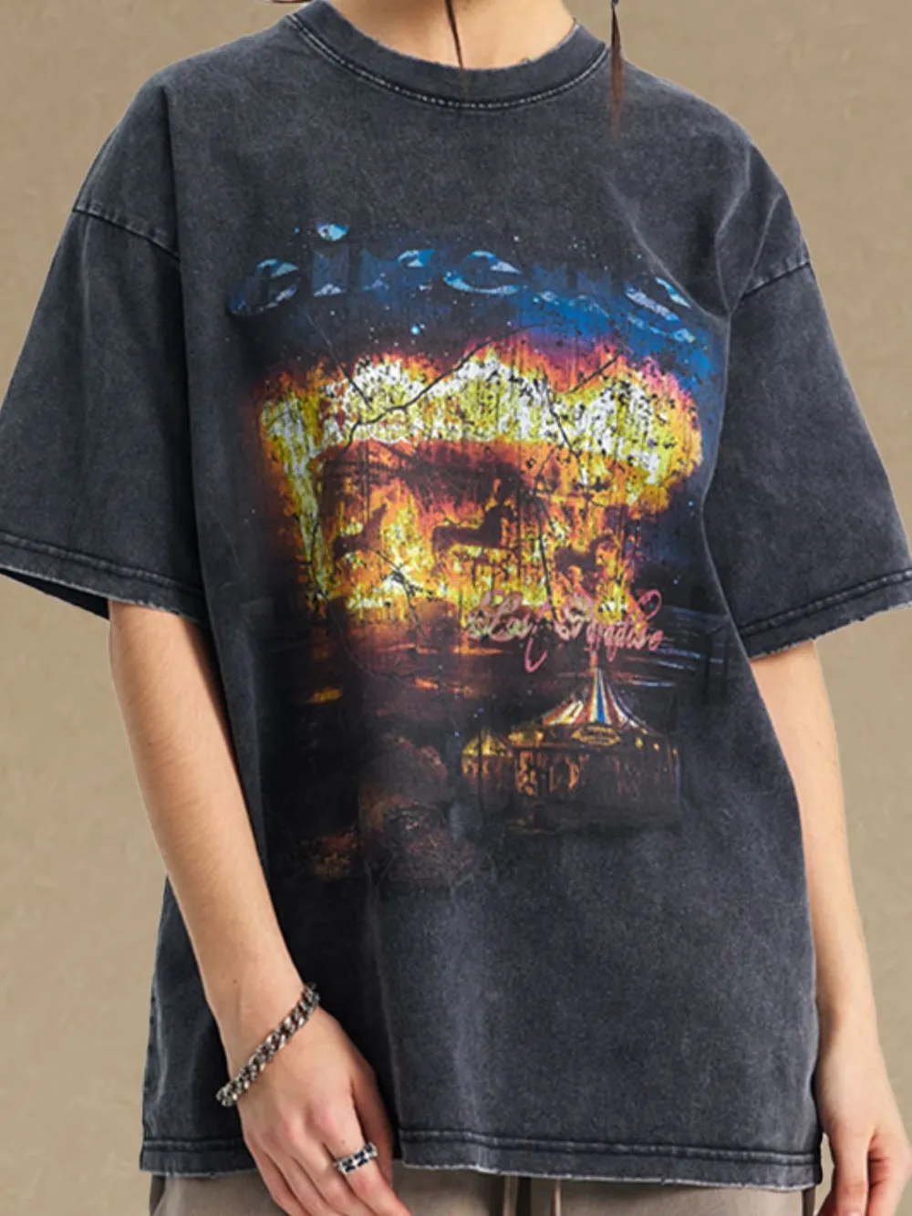 Men's Graphic Round Neck Half Sleeve T-Shirt, image 4